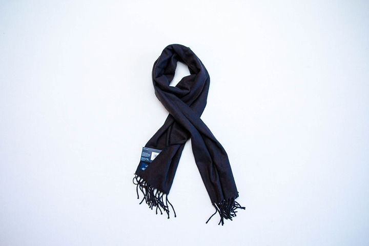 JOHN ASHFORD Black Soft Scarves Scarf