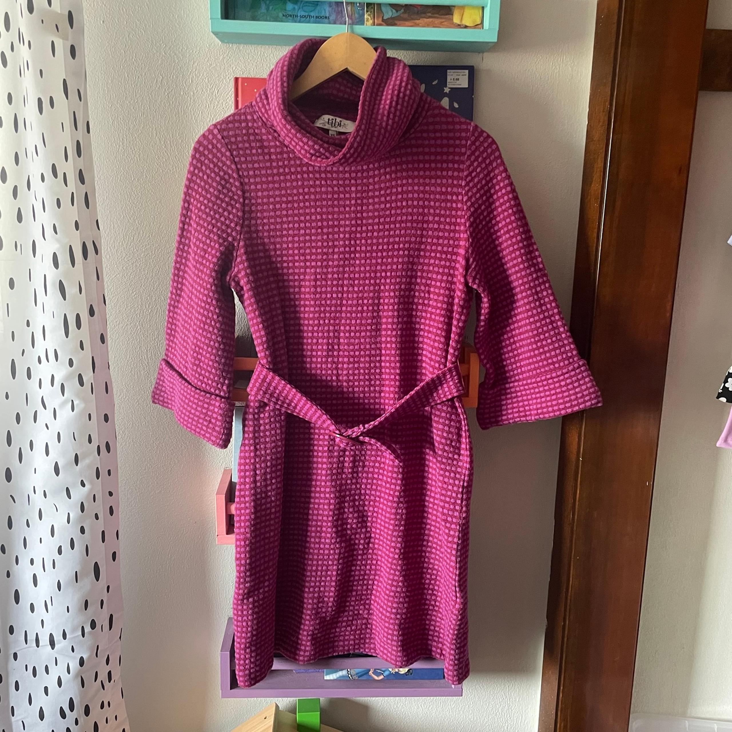 Tibi mod turtleneck wool sweater dress