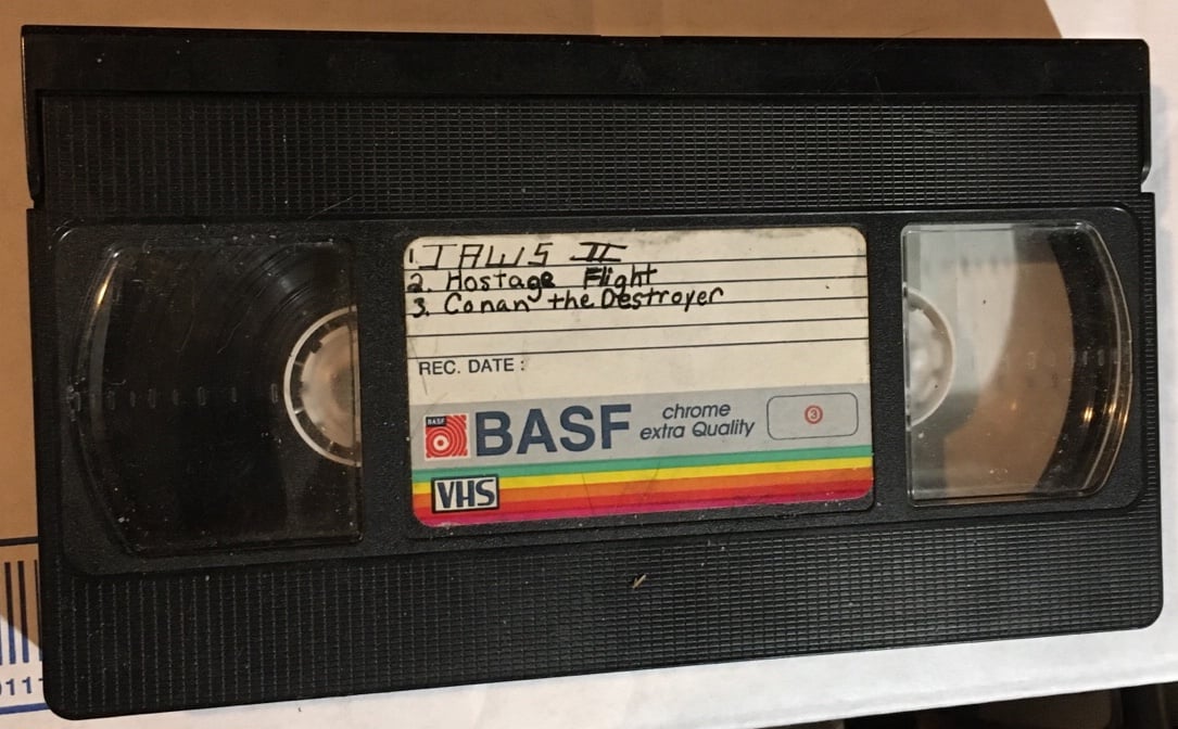 Pre recorded sought after VHS (Jaws 2, Hostage flight, and Conan the Destroyer