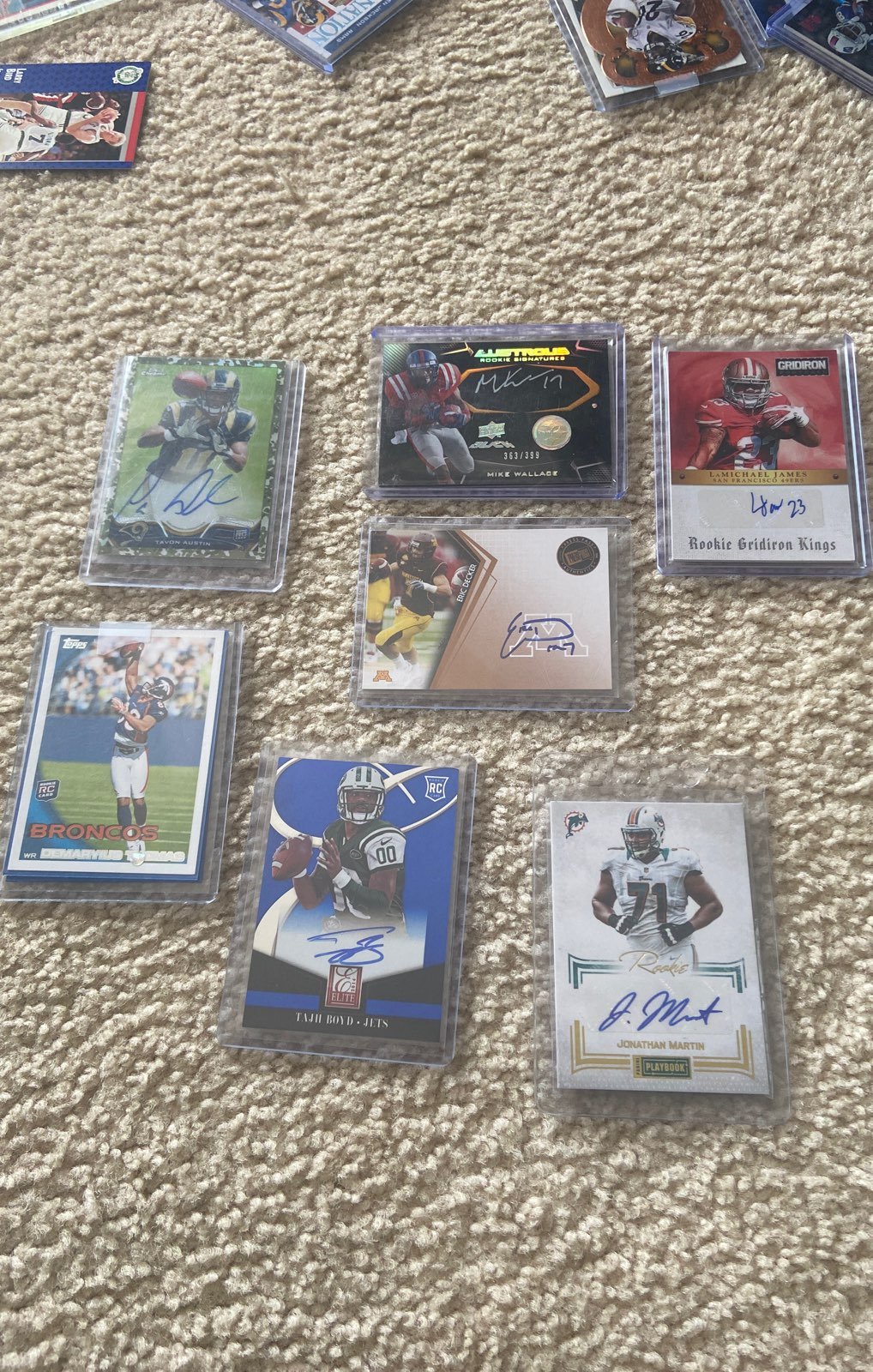 Lot of football card autos