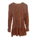 LoveShackFancy Scarlett Crushed Velvet Smocked Mini Dress in Cinnabar Size XS