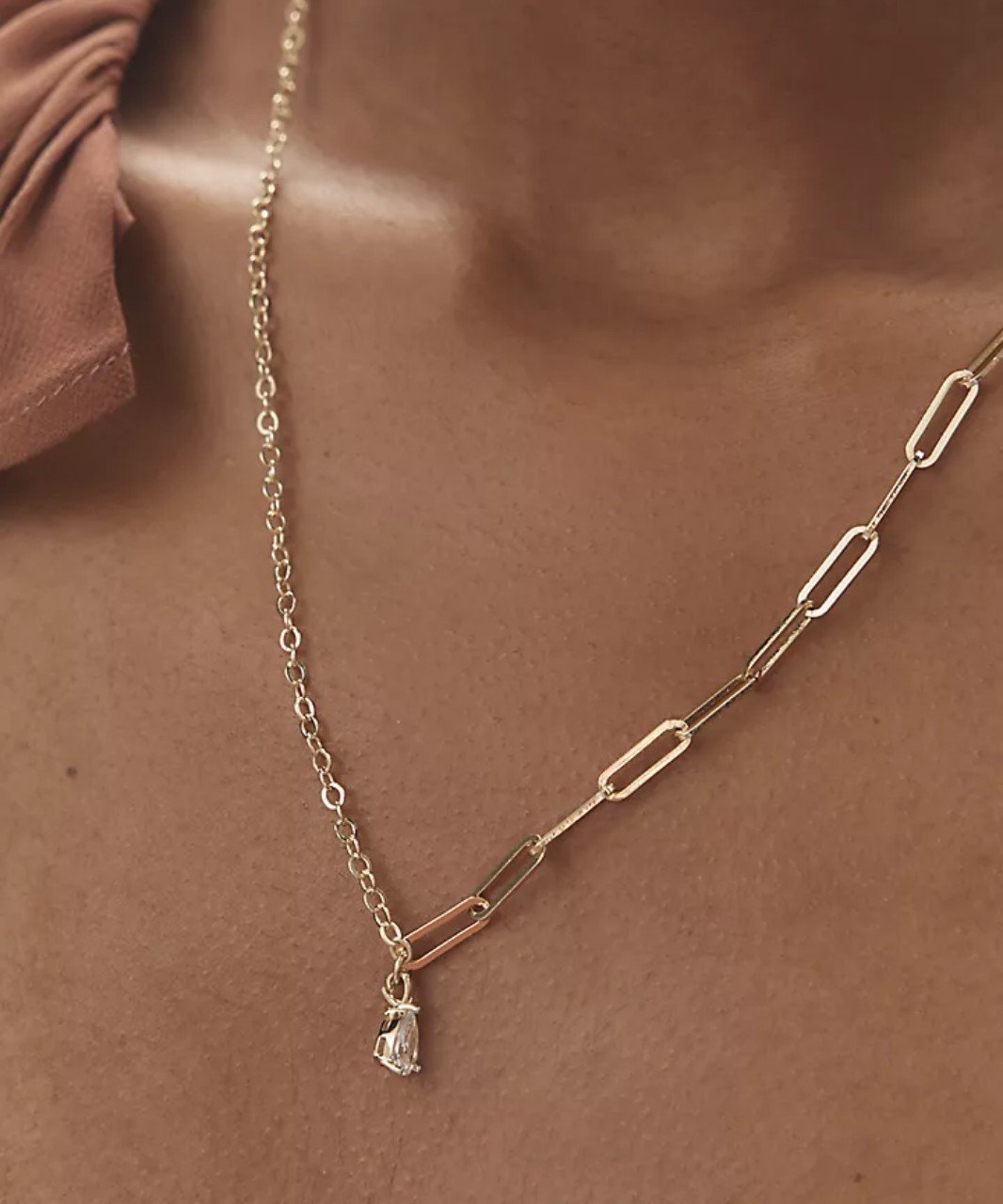 Anthropologie Single Sparkle Necklace