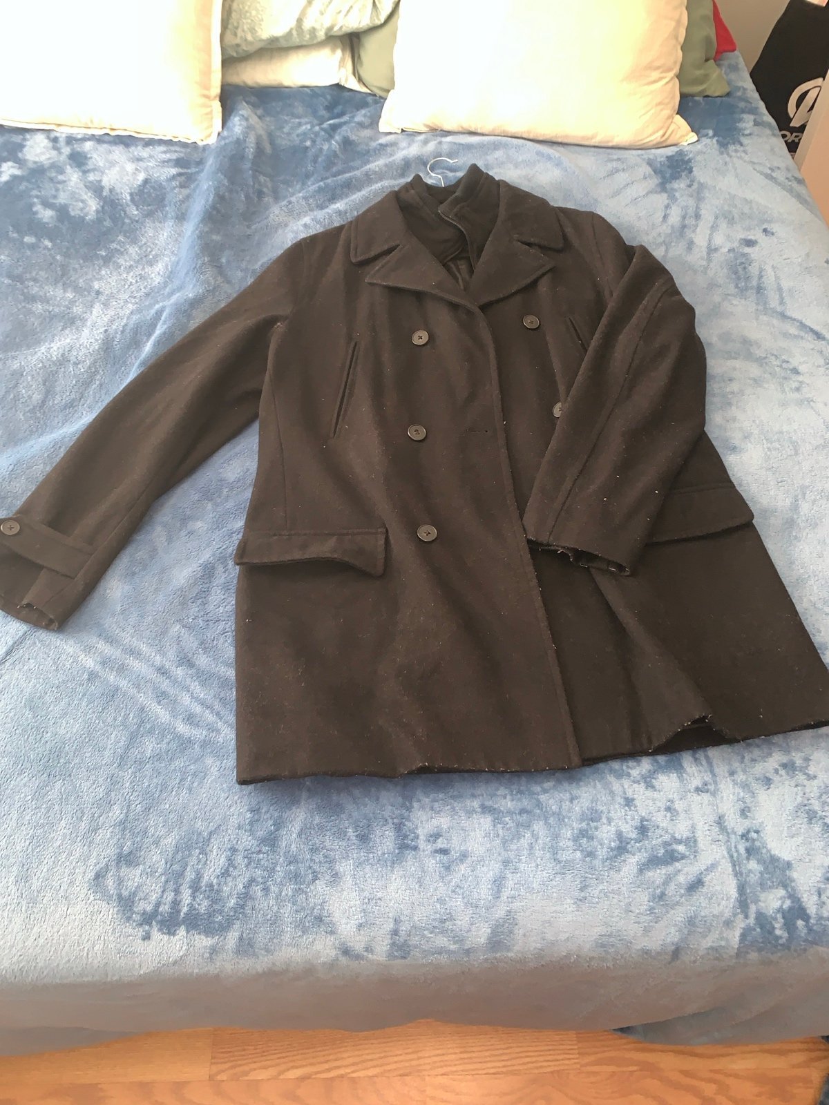 Black Winter trench coat men’s