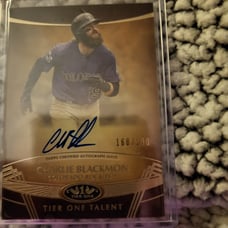 Charlie Blackman auto card