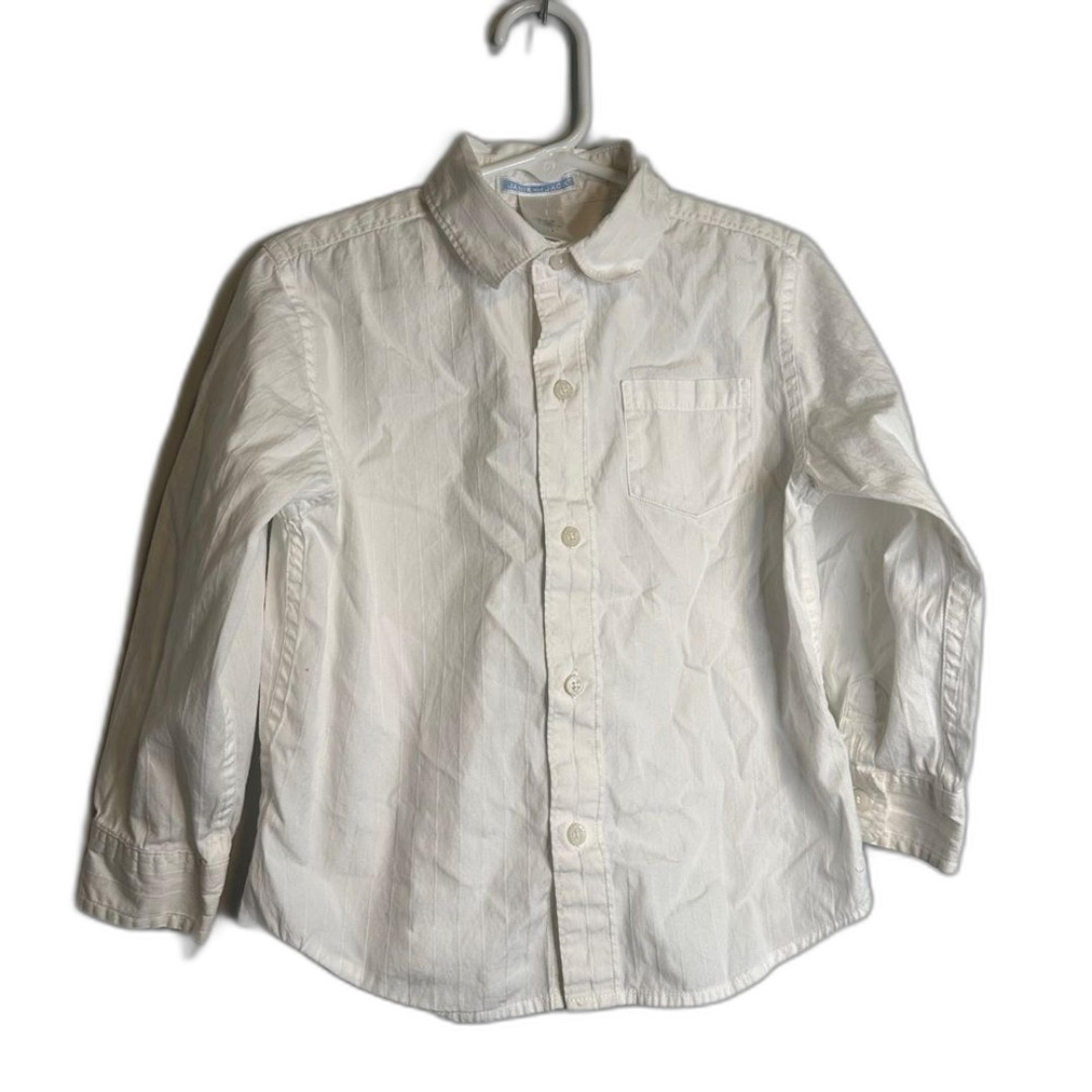 Janie and Jack Classic White Kids size 3 Button Down Shirt