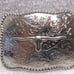 Silver Shiny Swirl Flower Filigree Texas Longhorns Western Belt Buckle Excellent