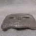 Silver Shiny Swirl Flower Filigree Texas Longhorns Western Belt Buckle Excellent