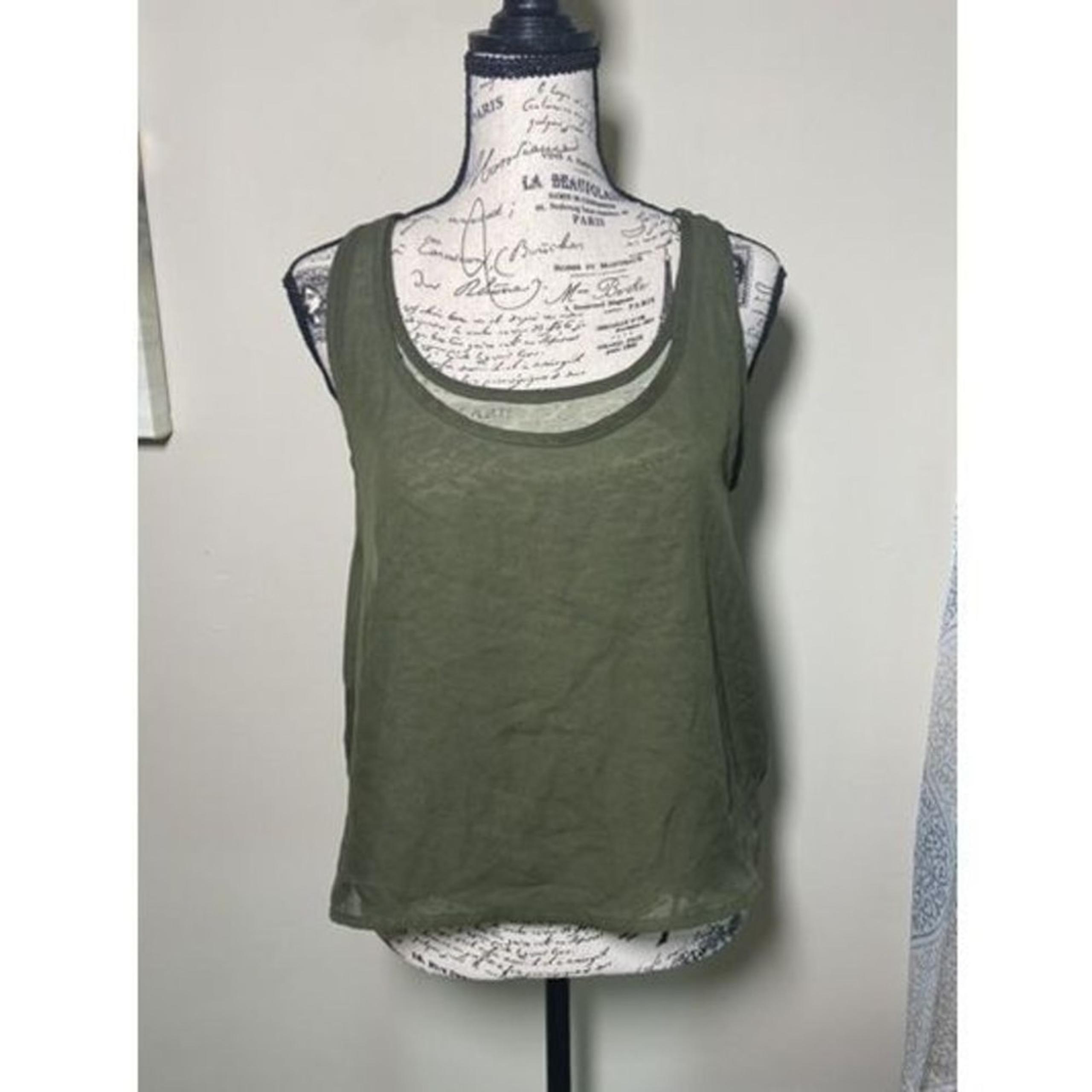 Robin K. Sheer 2-Layer Crop Tank Top. Size S