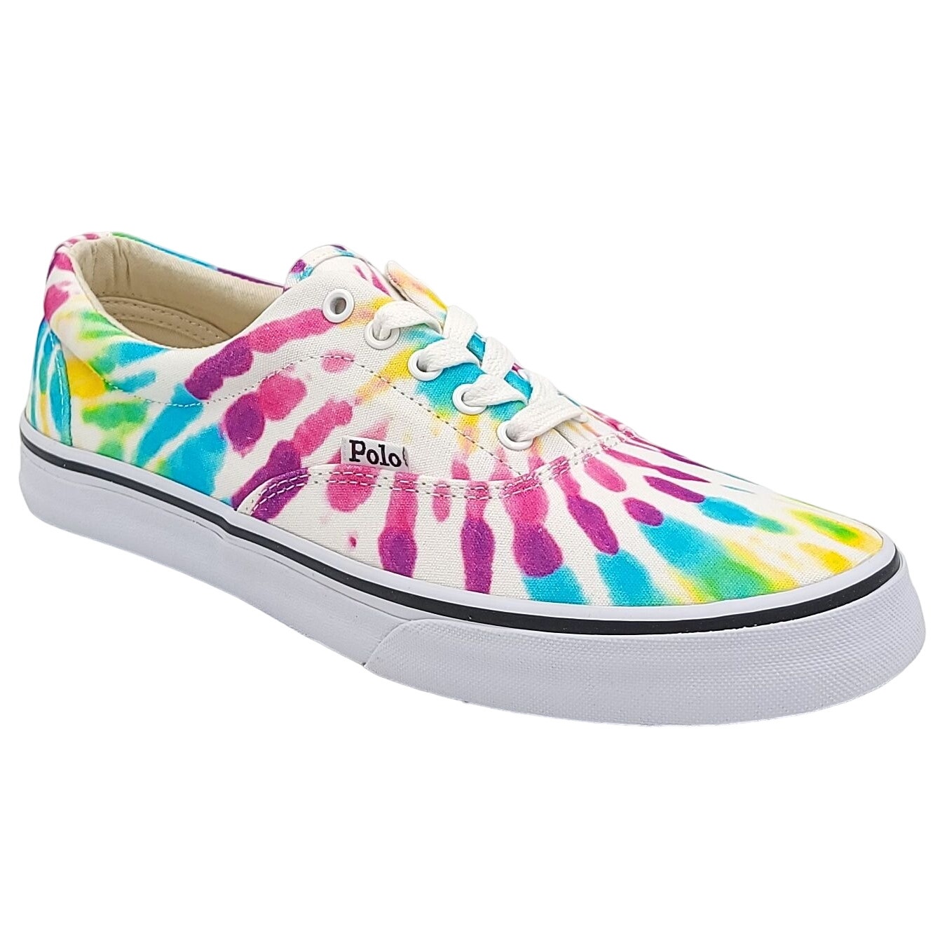 Polo Ralph Lauren Men Casual Lace Up Sneakers Thorton SK-VLC US 8.5D Rainbow Dye