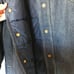 Eddie Bauer goose down quilted denim jacket