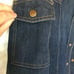 Eddie Bauer goose down quilted denim jacket
