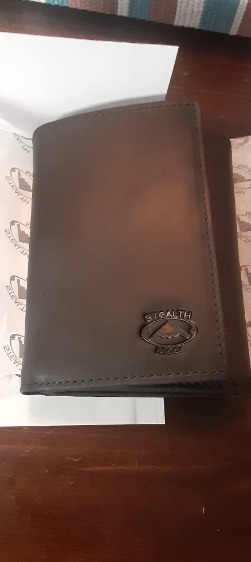 Trifold Leather Wallet for Men with ID Holder and RFID Blocking (Brown)
