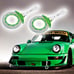 New 2PCS JDM Brake Green TSURIKAWA Ring Subway Train Bus Handle White Strap