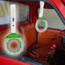 New 2PCS JDM Brake Green TSURIKAWA Ring Subway Train Bus Handle White Strap