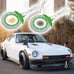 New 2PCS JDM Brake Green TSURIKAWA Ring Subway Train Bus Handle White Strap