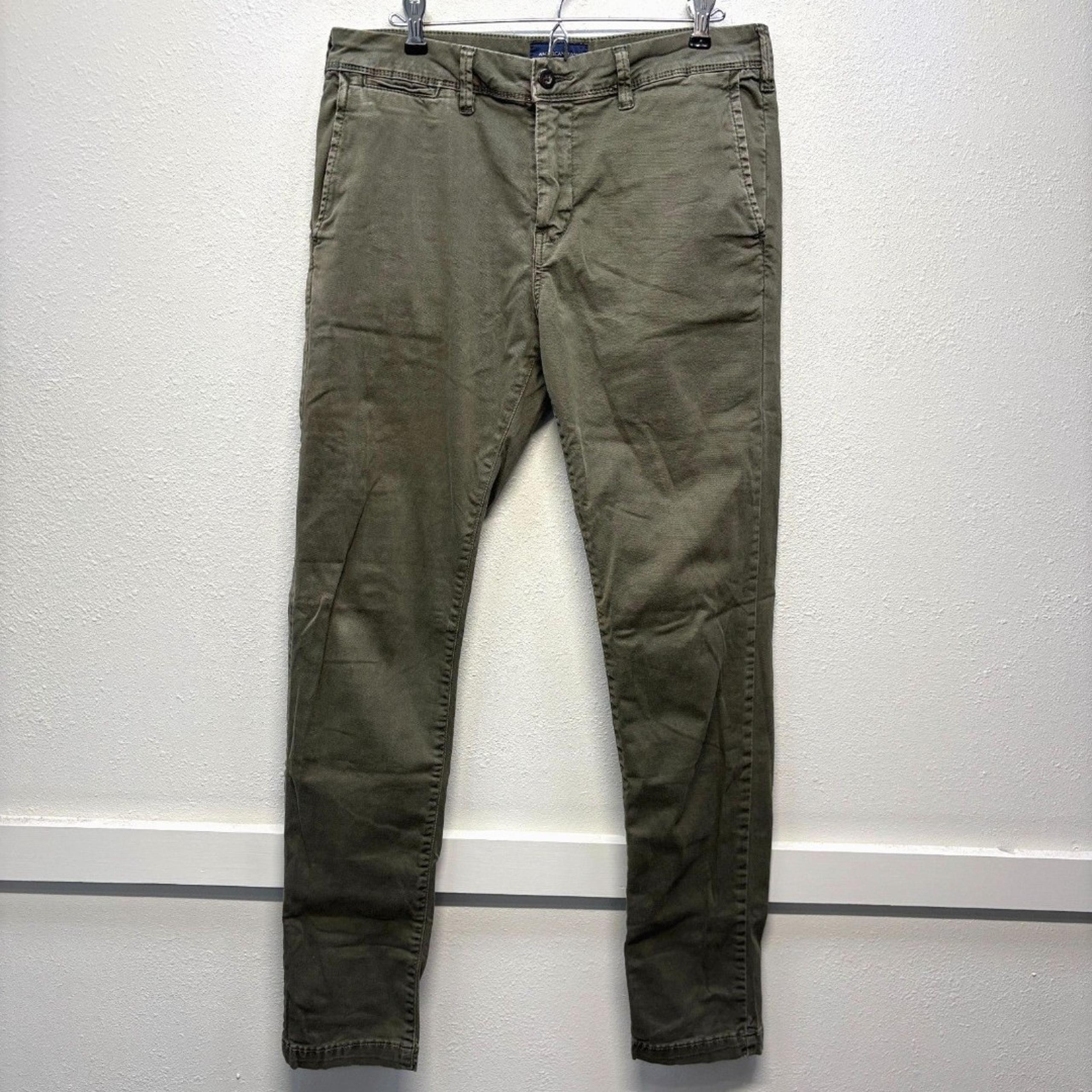 American Eagle Outfitters Extreme Flex Olive Green Skinny Jeans Mens 30x34