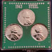 1943 steel penny lot of 3 coins, proof set no mint,S,D