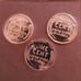 1943 steel penny lot of 3 coins, proof set no mint,S,D