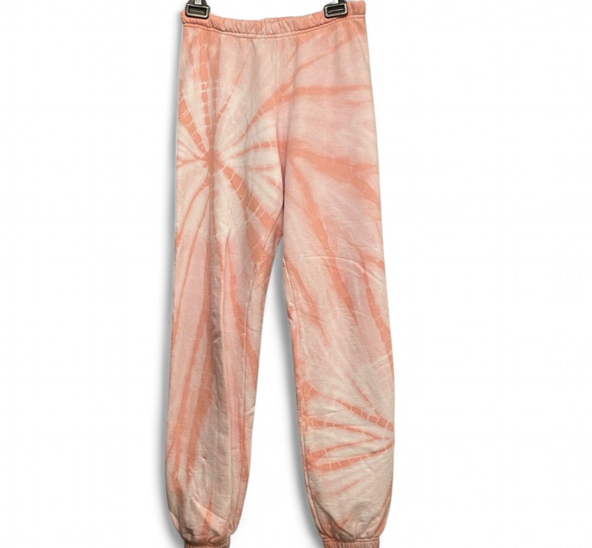 WSLY classic pink and white tie dye sweatpants