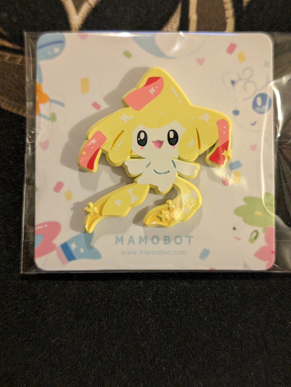 Mamobot shiny Jirachi Pokemon pokemallow enamel pin