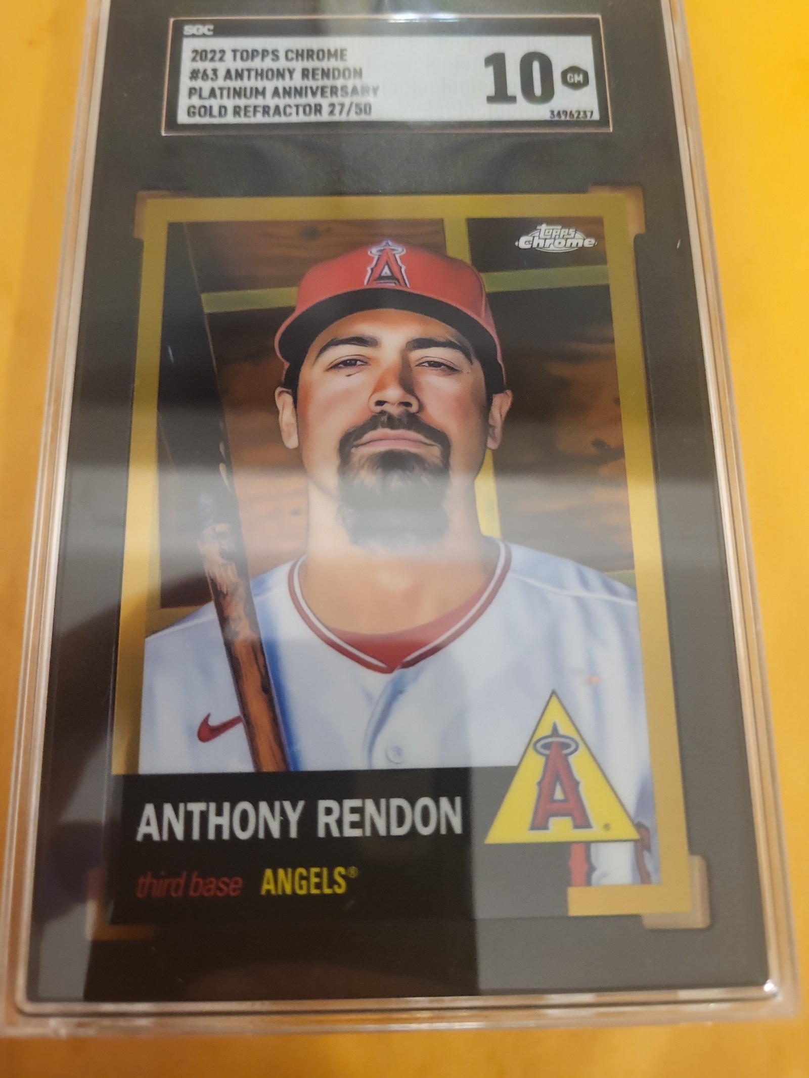 2022 Anothny Rendon TPCA SGC 10 GOLD refractor 27/50