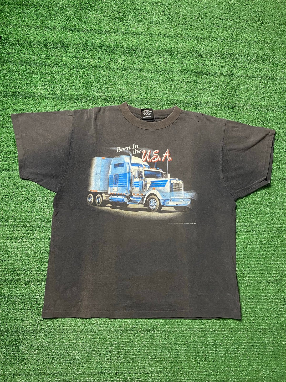 1994 Vintage 3D Emblem Shirt Mens XL Black Trucker