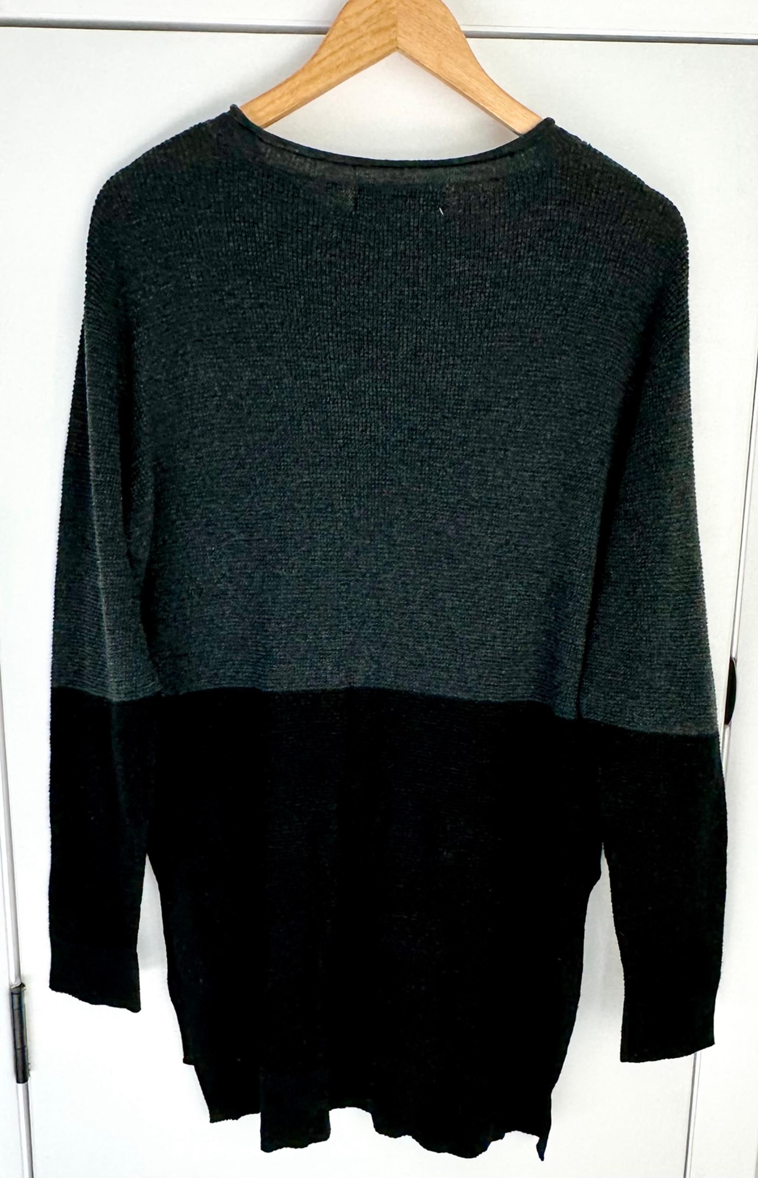 Black Dark Grey Two Tone Sweater size L by Workshop Republic Clothing