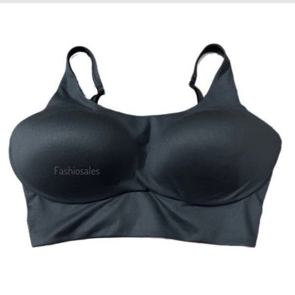 Victorias Secret Allegro Medium Support Flow on Point Lined sport bra gray 38DD