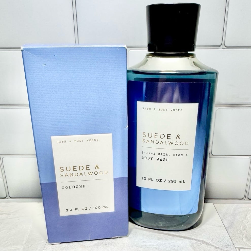 B&BW Discontinued Suede & Sandalwood Men's Collection Set x2