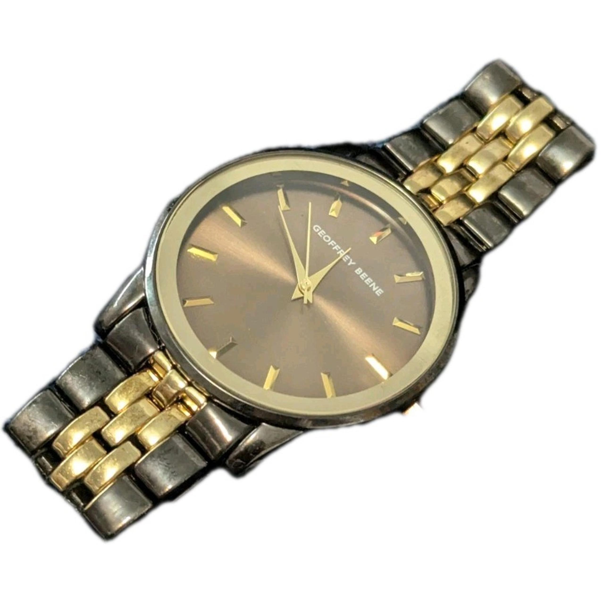 Geoffrey Beene Black Gold Men’s Watch SR626SW Working