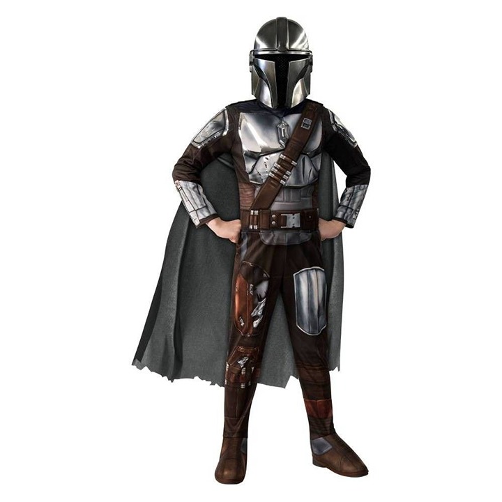 Kids' Star Wars Mandalorian Halloween Costume Jumpsuit with Mask - L