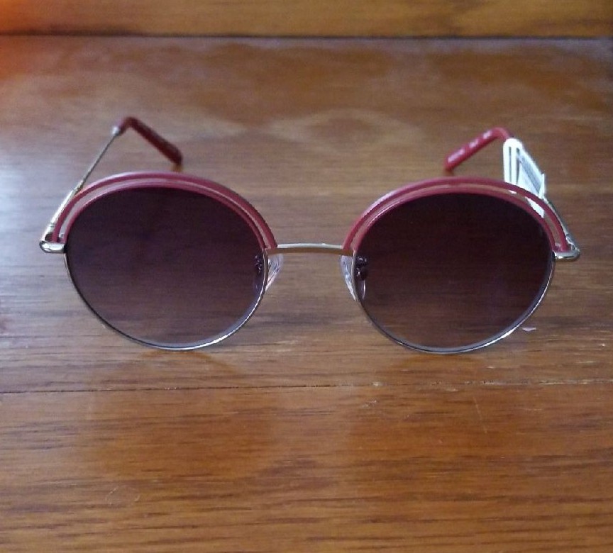 And Gold Round Retro Sunglasses