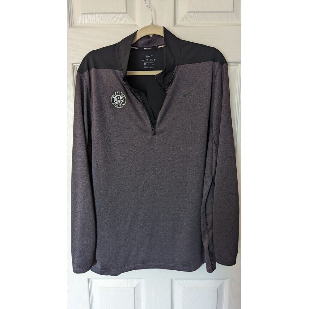 Brooklyn Nets Basketball Nike Dri Fit Men's 1/4 Zip Long Sleeve XL