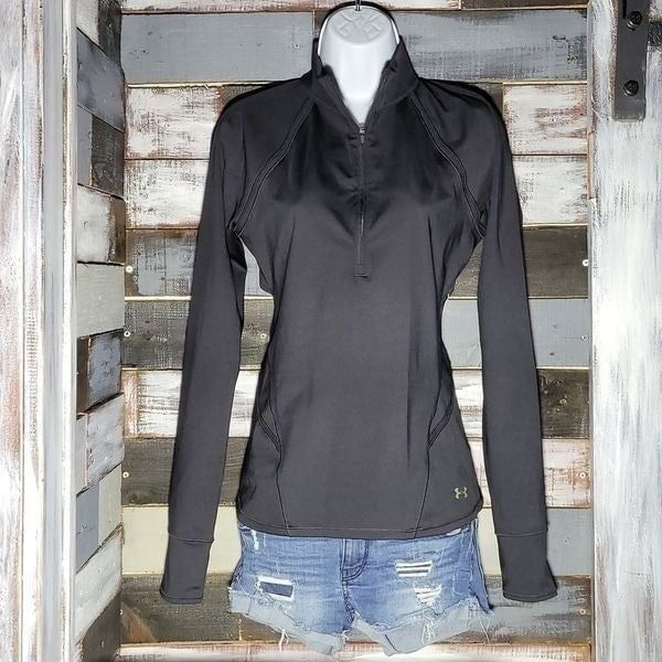 Black Open Back Under Armour Heat Gear Shirt