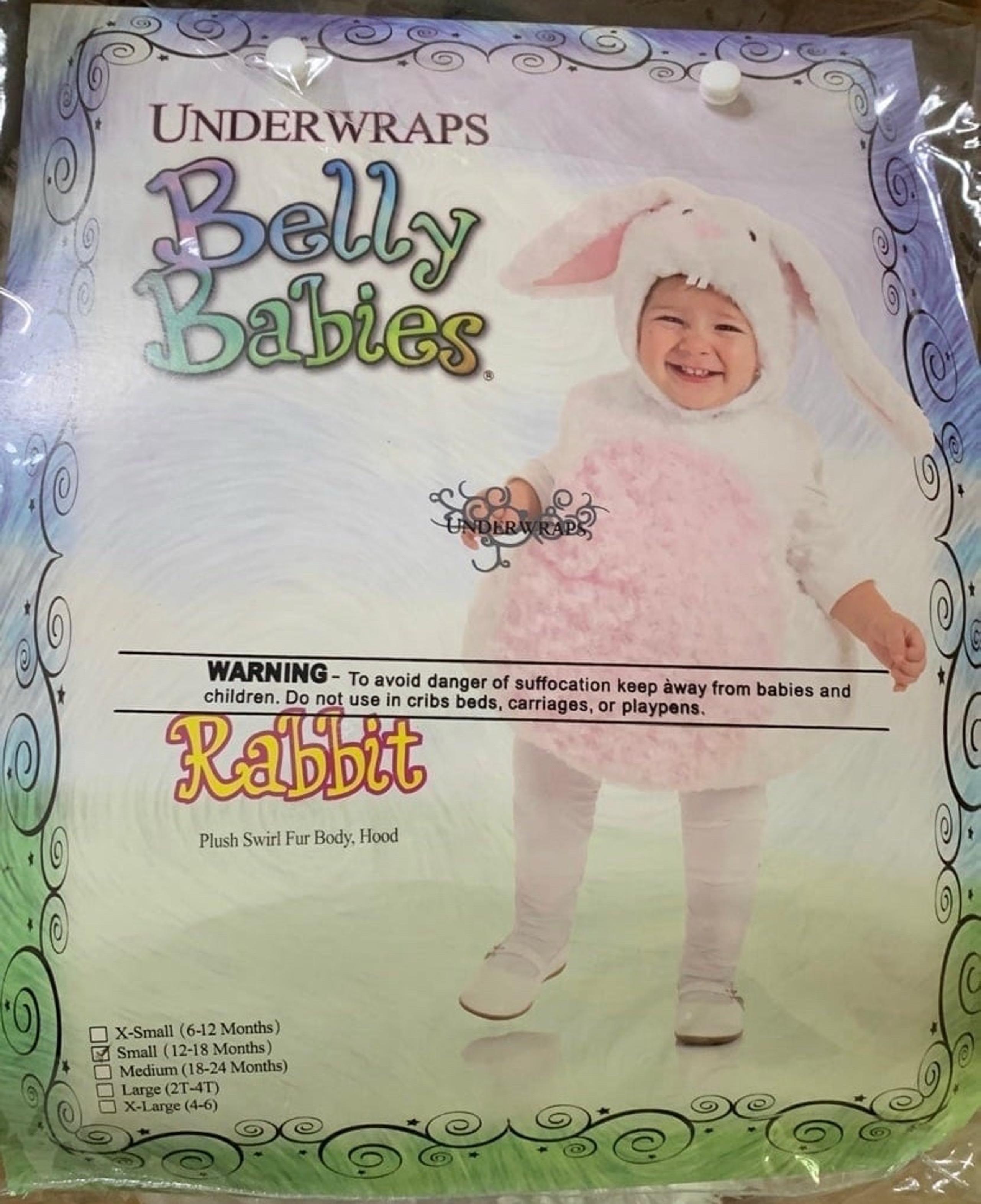 Underwrap belly babies costume. Bunny. Size 12-18 months Worn once