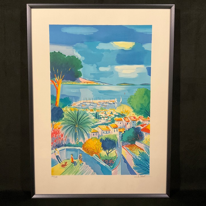 Vintage Jean-Claude Picot Signed Limited Edition Lithograph Sur L'escalier
