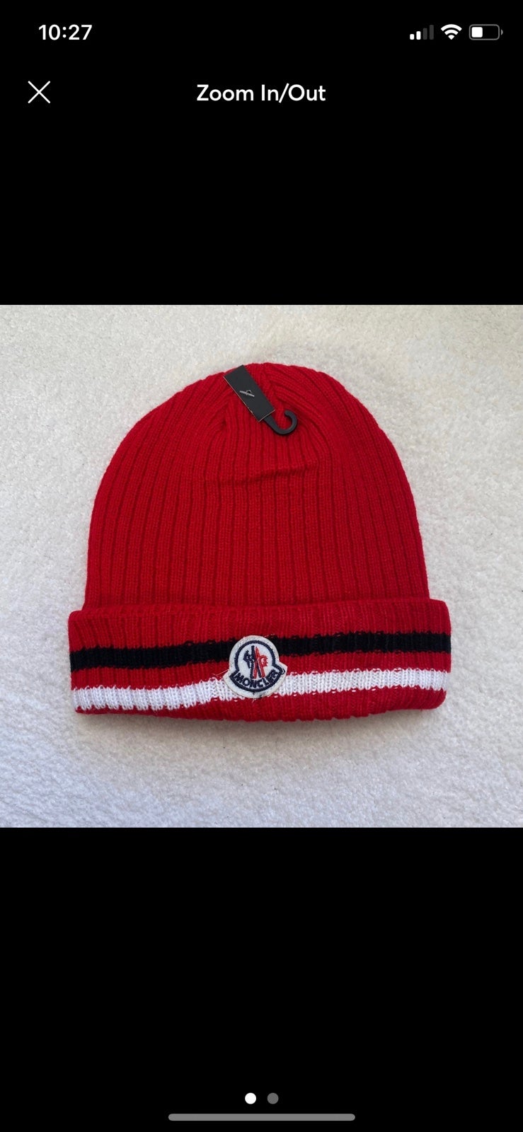 Red Moncler Unisex Hat