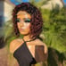Virgin Only Deep Red 10 Inches Human Hair Wig