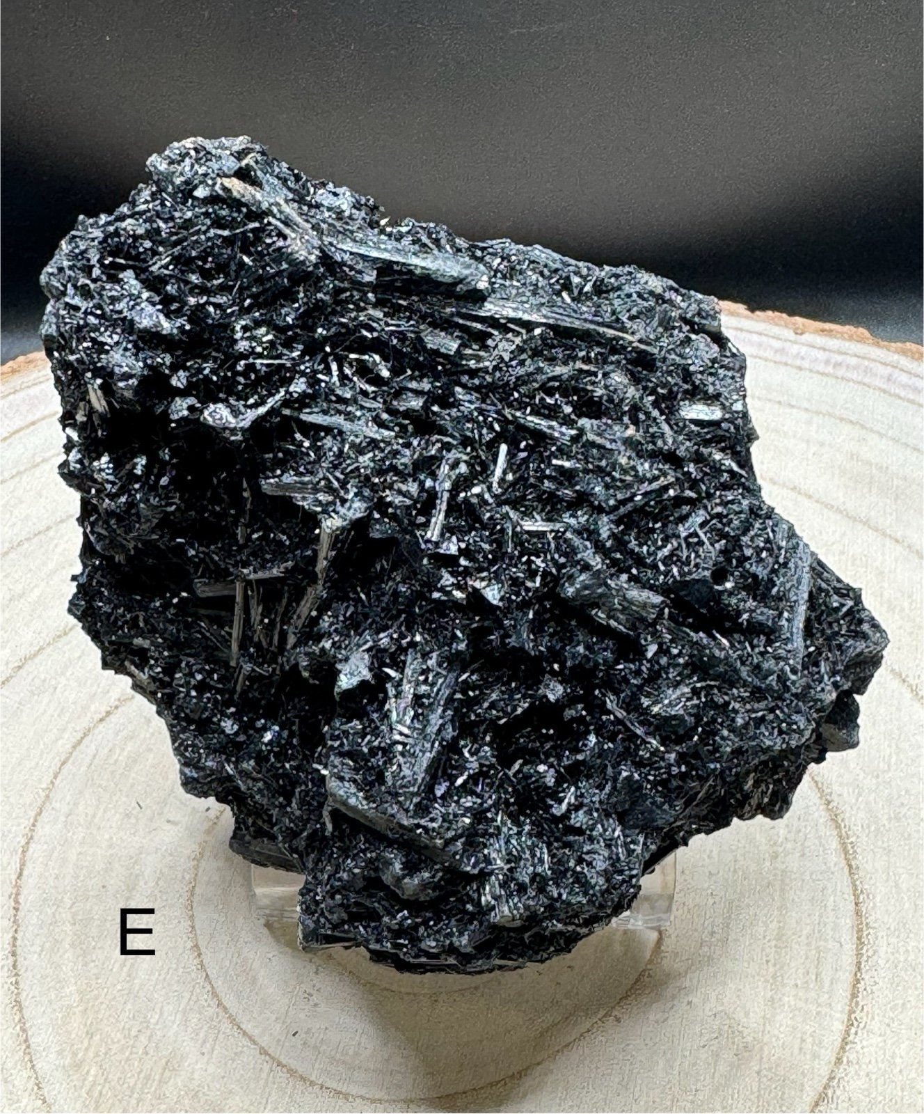1lb Black Druzy Tourmaline Specimen Cluster