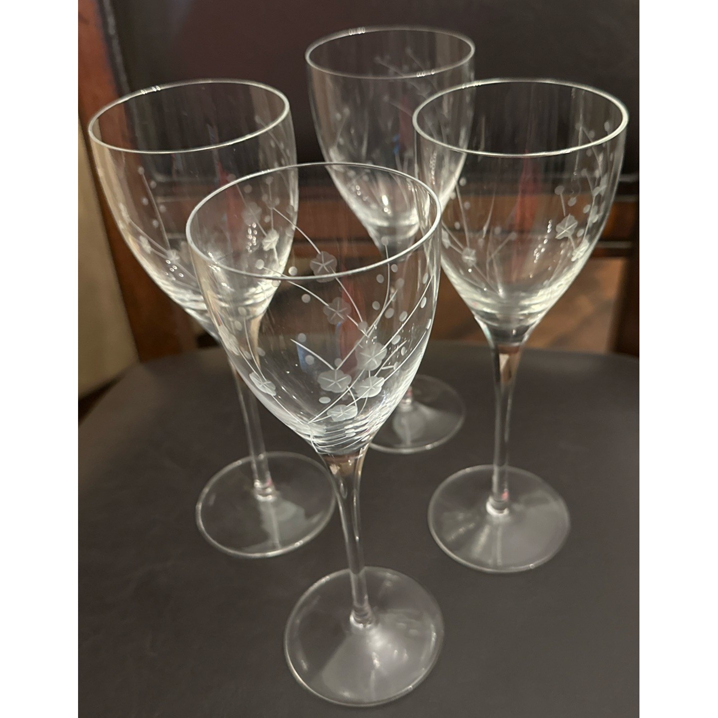 Lenox Bellina Wine 8oz Crystal Drinkware x4 Occasions Wedding Anniversary
