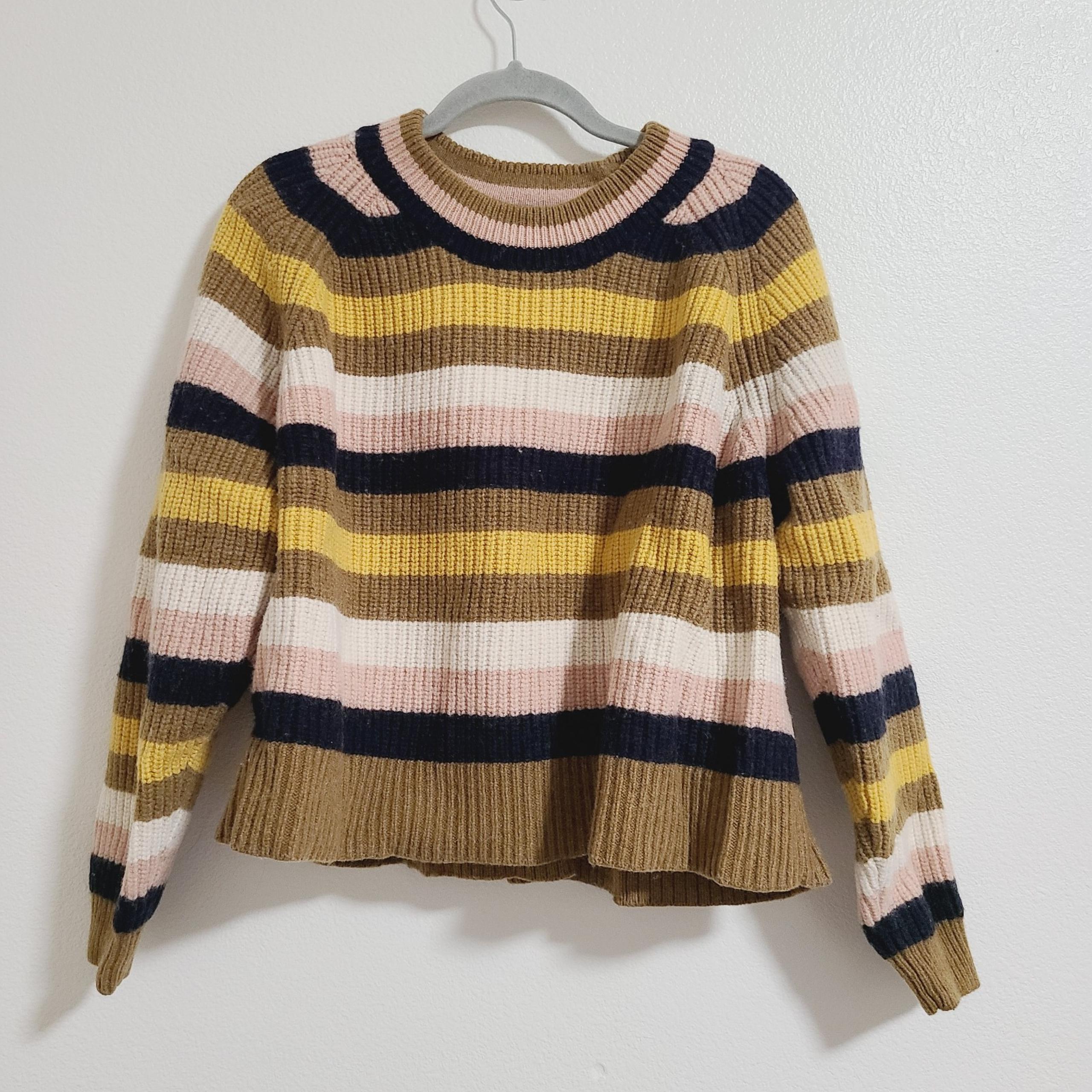 Madewell Brown Striped Sweater