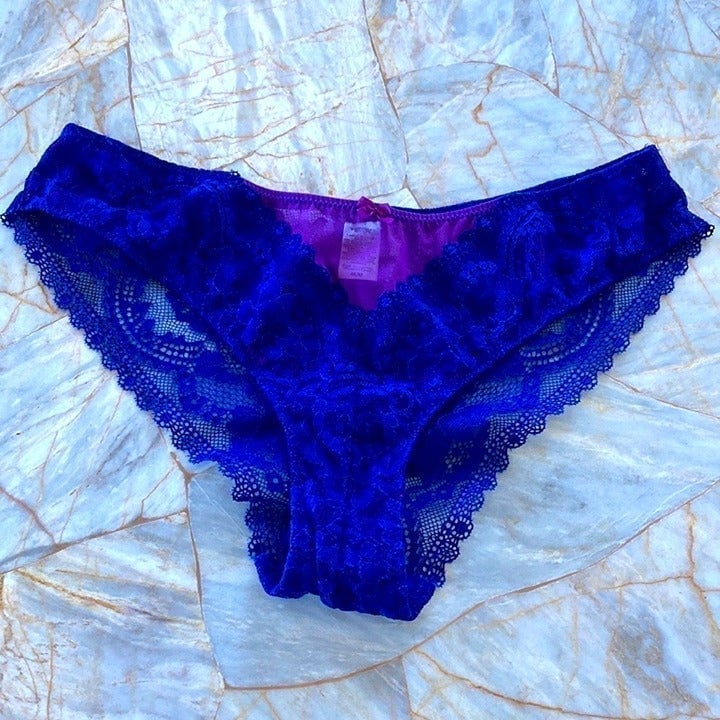 VS Rare VS Blue Darling Cheekini Bikini Panty Size Medium