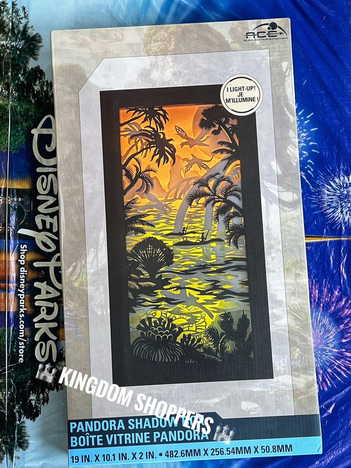Disney Parks Avatar Pandora The Way Of Water Landscape Shadowbox Art 19 x 10”