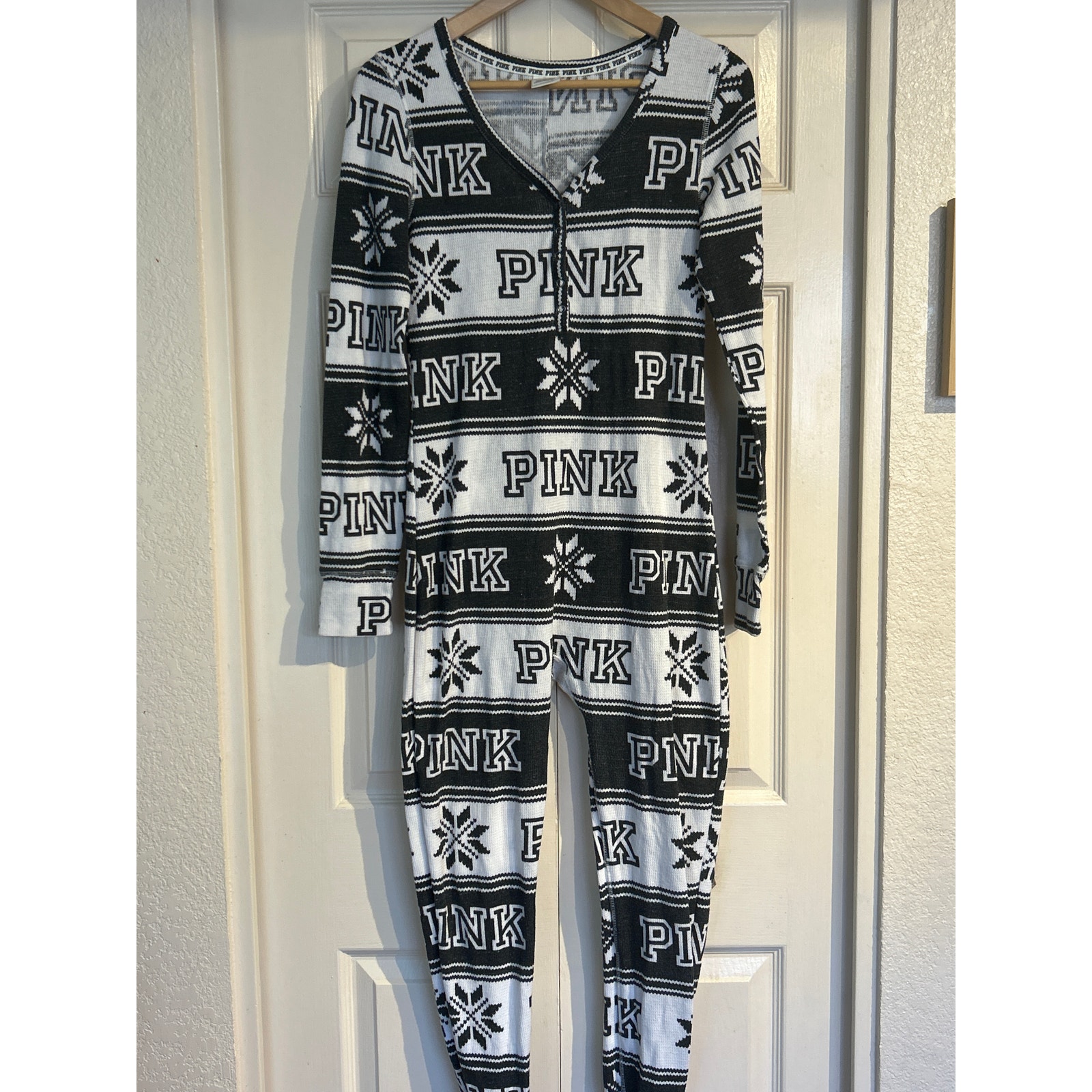 PINK Victoria's Secret One Piece Thermal Pajamas