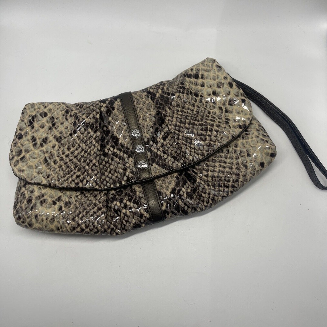 Brighton Nolita Shimmer Snakeskin Leather Wristlet N W/Out Tags