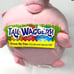 Vintage Dudley's Tail Waggers Pink Pig Easter Basket As Is
