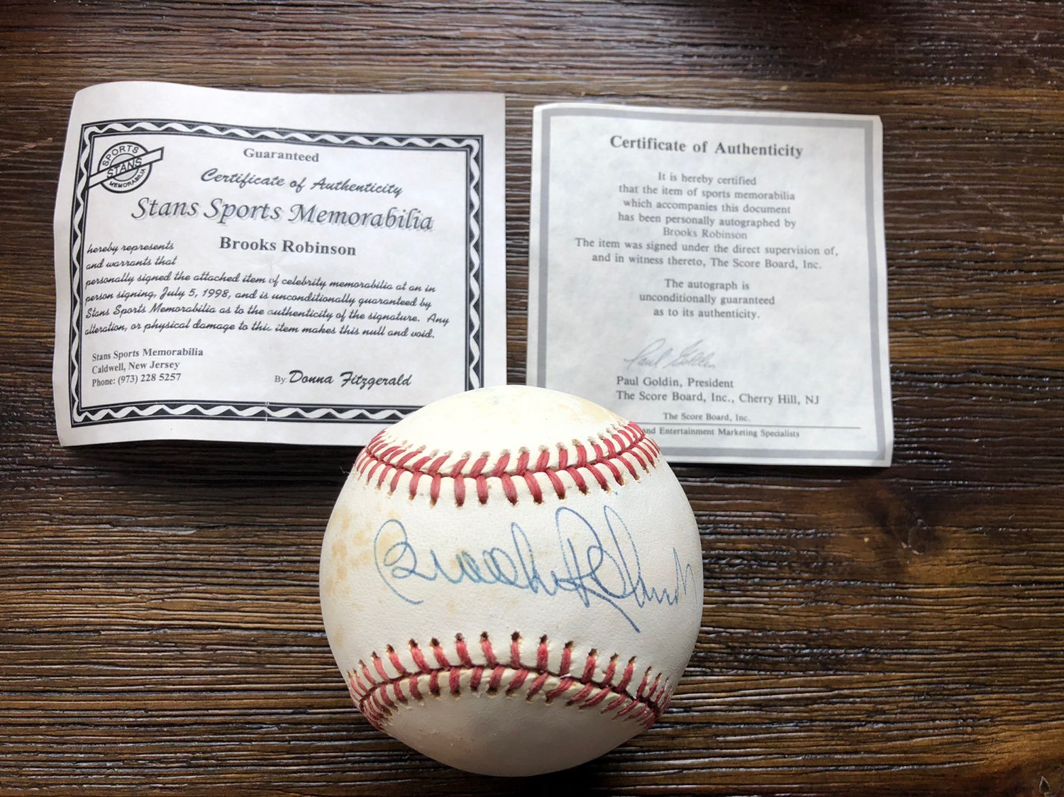 Brooks Robinson signed baseball
