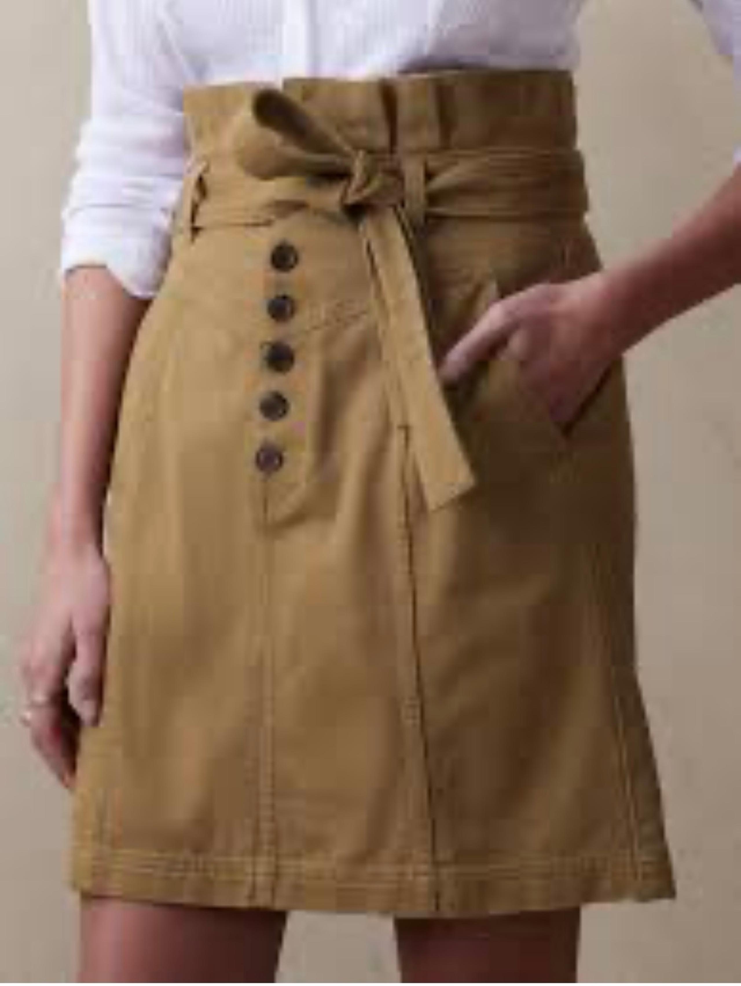 Banana Republic CREAM twill mini skirt