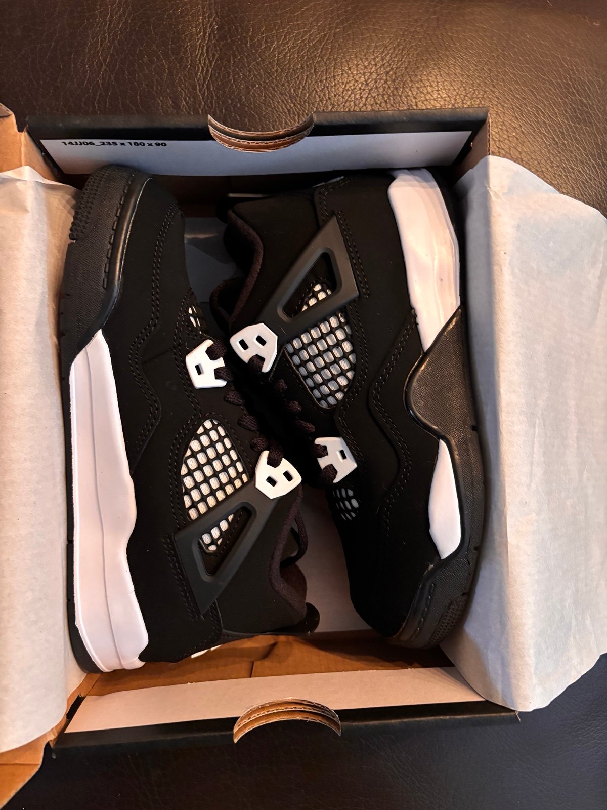 Kids (PS) Air Jordan 4 Retro 'White Thunder' size 13.5C