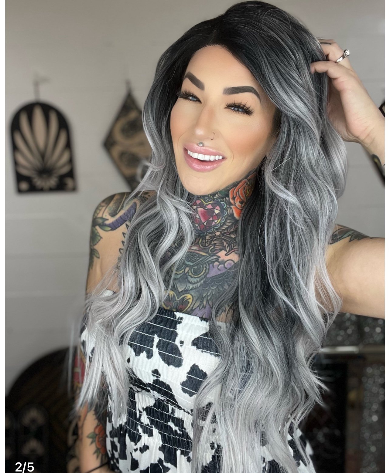 Rebel Gypsy “ Milk duds” wig with shiftable parting
